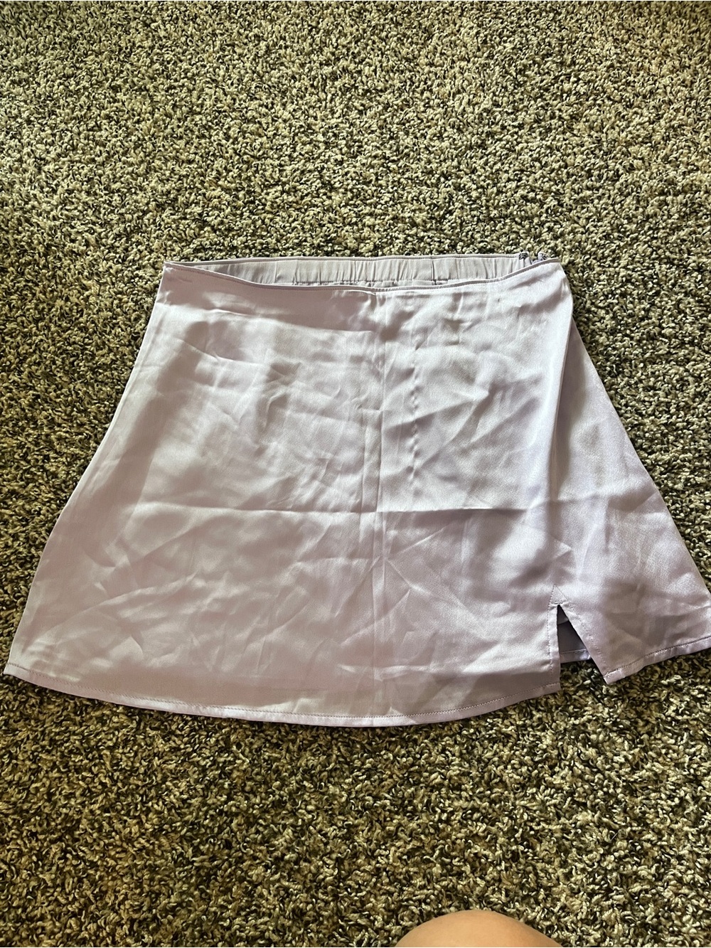 Hollister Lilac Satin-Feel Mini Skirt